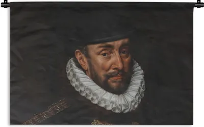 Produktbild von MuchoWow® Wandteppich Wandbehang Wilhelm von Oranien - Adriaen Thomasz 120x80 cm Tapisserie Dekoration Wandtuch - Wanddekorationen - Wandtücher