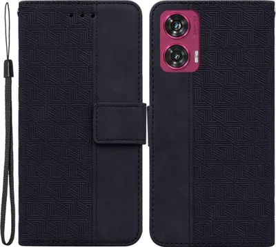 Produktbild von Motorola Edge 50 Fusion Hülle - Coverup Geometric Klapphülle - Schwarz