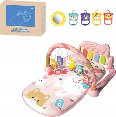 Produktbild von Interaktive 3-in-1-Lernmatte mit Klavier und Rasseln für Babys
