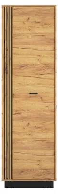 Produktbild von Garderobenschrank Vasco Dielenschrank 60x34x200cm Gold Craft Eiche schwarz 1-türig