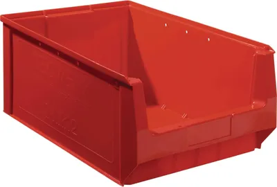 Zdjęcie produktu dla Pojemnik do przechowywania z otwartym frontem L500/450xW310xH200mm PE czerwony