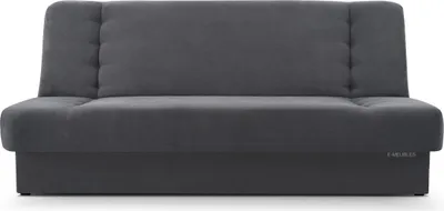 Produktbild von MOEBLO Schlafsofa CYPRUS – Sofa Kippsofa Klappsofa Click-Clack Couch für Wohnzimmer Federkern Sofagarnitur Polstersofa mit Bettkasten und Schlaffunktion (BxHxT): 192x85x92 cm (Dunkelgrau - Soro 96)