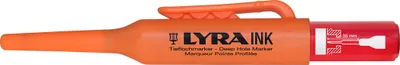 Produktbild von Lyra Tieflochmarker rot Minenschaft 35 mm mit Halteclip INK - 4480017