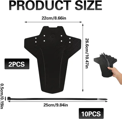 Productafbeelding van Spatlappen mountainbike - 2 stuks - 265 x 220 mm - 20 tot 29 inch