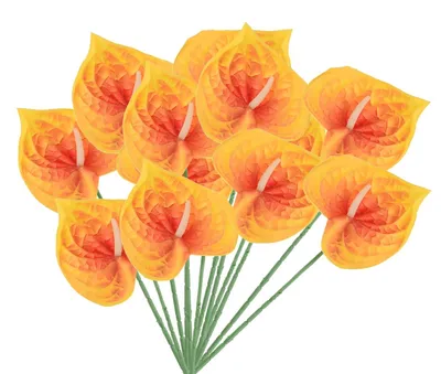 Zdjęcie produktu dla 10 sztuk sztucznych kwiatów anthurium do dekoracji