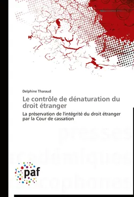 Produktbild von Le contrôle de dénaturation du droit étranger