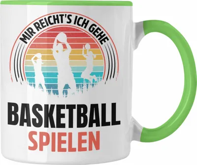 Produktbild von Trendation - Mädchen Basketballspielerin Geschenkidee Tasse Frauen Basketball (Grün)