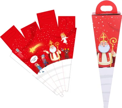 Produktbild von Weihnachtsmann-Horn rot 50 cm