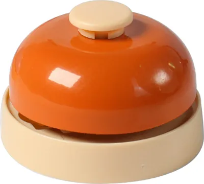 Image de Sonnette pour animaux de compagnie, bouton sensible, en métal, sonnette pour le dressage des chiens, pour jouets pour animaux, orange