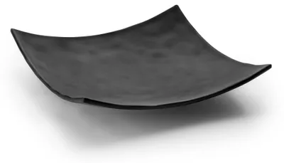 Melamin-Serviertablett, schwarz, 25x25x5 cm