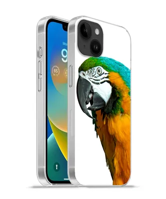 Produktbild von MuchoWow® Handyhülle Schutzhülle Hülle für Apple iPhone 14 Plus - Soft case Papagei - Vogel - Federn - Porträt Silikon Softcase Handy Hülle - Abbildung