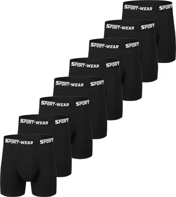 Produktbild von INF Boxershorts für Herren, atmungsaktiv und bequem Schwarz XL 8er Packung