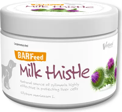 Produktbild von Vetfood BARFeed Milk Thistle 200g, Unterstützung der Leber, antioxidativer Schutz, Entgiftung, BARF-Ergänzung, Lebergesundheit, Reinigung des Körpers