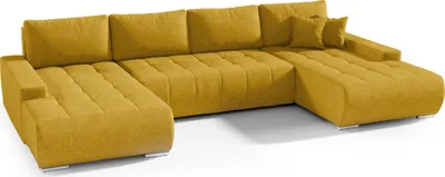 Produktbild von Intenso Ecksofa mit Schlaffunktion Velutti U, Gelb