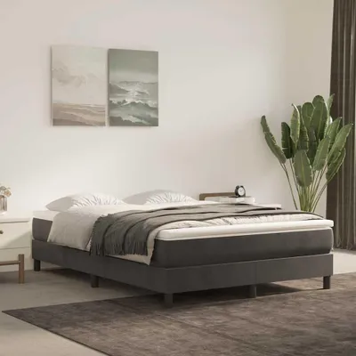 Image de Matelas à poches, Gris foncé, 120X210X20 Cm, velours Lumarko