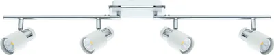 Produktbild von EGLO LED Spot DAVIDA-SD, 4-flammige Deckenleuchte, dimmbarer Deckenstrahler aus Stahl, Flurlampe in weiß und chrom, Wohnzimmerlampe, warmweiß