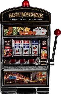 Produktbild von XL SLOTMACHINE Geld-Spielautomat Einarmiger Bandit Licht & Sound Glücks-Spardose