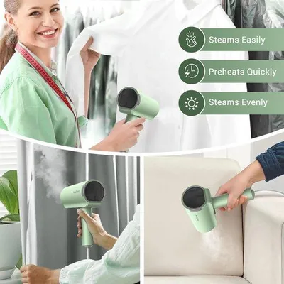 Obrázek produktu pro Kompaktní parní žehlička, lehká, nádržka na vodu o objemu 150 ml, bez záhybů