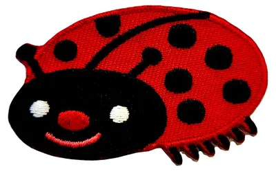 Produktbild von Marienkäfer Tier - Aufnäher, Bügelbild, Aufbügler, Applikationen, Patches, Flicken, Zum Aufbügeln, Größe: 5,9 x 5,1 cm