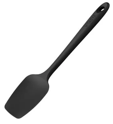 Obrázok produktu pre Silikónová lyžica/špachtľa, 29 cm, čierna, odolná voči teplu až do 250 °C, flexibilná, bezšvová