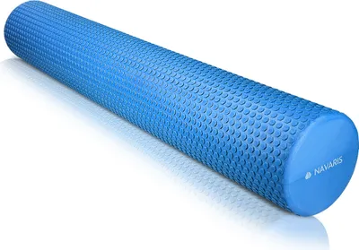 Produktbild von Navaris Pilates Rolle Faszienrolle 90 cm lang - Pilatesrolle Faszien Yoga Roller - Schaumstoffrolle für Rücken Fitness - Massagerolle versch. Farben