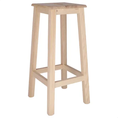 Kiefernholz-Hocker, Höhe 74 cm, unlackiert, robust