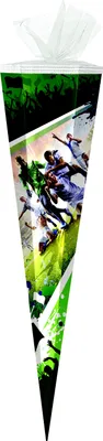 Produktbild von Schultüte / Zuckertüte / 50cm / eckig / "Fußball"