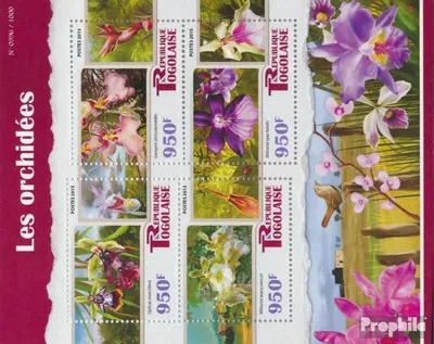 Produktbild von Briefmarken Togo 2015 Mi 6988-6991 Kleinbogen (kompl. Ausgabe) postfrisch Orchideen