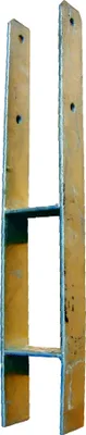 Produktbild von Stützenfuss vz H-Form 121 x 600 x 6 mm, Montage in Beton