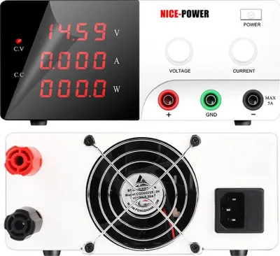 Obrázok produktu pre Napájanie, nastaviteľné napätie, digitálny displej, BIELA, 220 V, 30 V, 20 A