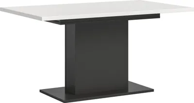 Produktbild von Kulissen-Esstisch >Motion< ausziehbar 190cm, Grau / Weiß - 150/190x76x90cm (BxHxT)