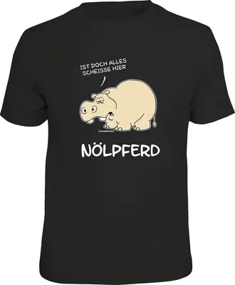 Produktbild von Lustiges Nölpferd T-Shirt aus 100% Baumwolle, Größe M,  Standard 100