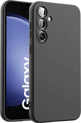 Produktbild von Conie TPU Schutzhülle für Samsung Galaxy S23 FE Tasche Case Cover Bumper Silikon Mikrofaser Inlay Hülle in Schwarz matt