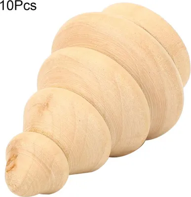 Produktbild von 10Pcs unvollendete hölzerne Baum für Kinder DIY Kunst Handwerk Malerei Home Decor