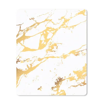 Produktbild von MuchoWow® Mauspad Mousepad Marmor - Weiß - Gold - Luxus 19x23 cm - Mousepads - Maus Mat - Pad - Mausunterlage - Mauspads - Spielen