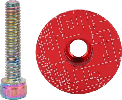 Zdjęcie produktu dla Aluminiowa osłona wspornika kierownicy roweru górskiego z czerwonymi śrubami