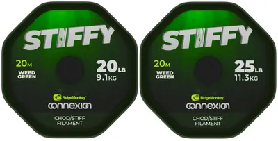 Produktbild von RidgeMonkey Stiffy Chod/Stiff Filament - 20m Vorfachschnur, Tragkraft:20lbs/9.1kg