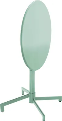 Immagine prodotto di Tavolo da giardino bistrot rotondo con piano pieghevole verde salvia - Oviala Palavas