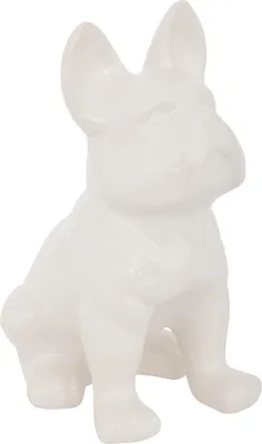 Zdjęcie produktu dla Atmosphera | Dekofigurka - Bulldog Eden - Biały - Elegancka ceramiczna dekoracja - Wysoka jakość i stylowy wygląd