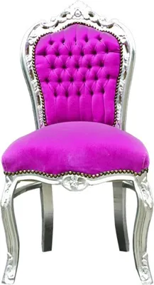 Produktbild von Barock Esszimmer Stuhl Pink / Silber