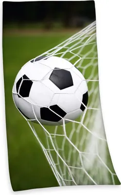 Produktbild von Strandlaken Strandtuch - 70x140 cm - Fußball - Duschtuch Saunatuch Badetuch Baumwolle Velour