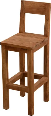 Produktbild von Inko Teakholz-Barstuhl Abacus recyceltes Teak Barhocker 36,5 x 44,5 x 109 cm