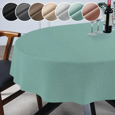 Tischdecke Leinen-Optik - MILA Premium Stoff-Tischtuch mit Beschichtung Tischwäsche, Hauptbild