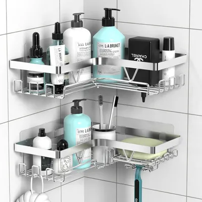 Produktbild von Kegii Duschablage Ecke Edelstahl ohne Bohren Badezimmerregal