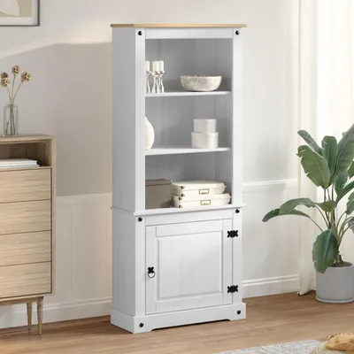 Obrázek produktu pro Maison Exclusive – vysoká skříňka, bílá, 74 x 38 x 170 cm, masivní borové dřevo