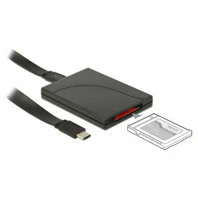 Produktbild von DeLOCK 91749, CFexpress, Schwarz, 10000 Mbit/s, USB 3.1 (Gen 2) Type C, 53 mm, 73 mm