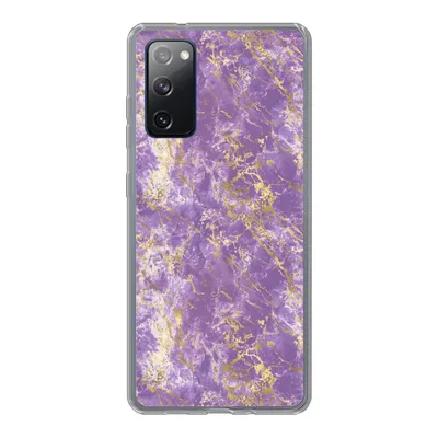 Produktbild von MuchoWow® Handyhülle Schutzhülle Hülle für Samsung Galaxy S20 FE Marmor - Lila - Gold - Muster Silikon Softcase Handy Hülle - Abdeckung