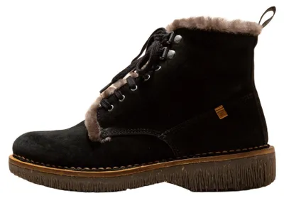 Image de El Naturalista Bottines pour Femme N5579 LUX SUEDE BLACK/VOLCANO Couleur Noir