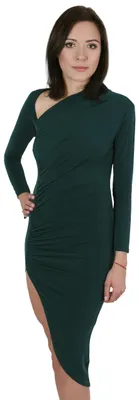 Produktbild von Flaschengrünes, asymmetrisches Kleid von JOHN ZACK M