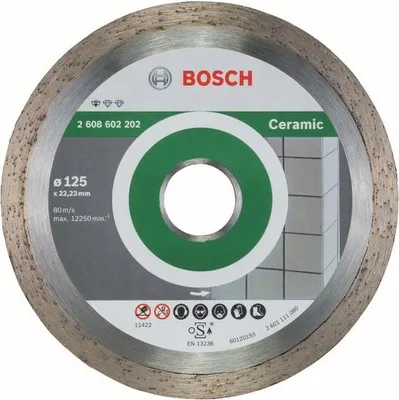 Image de Bosch 2608602202 Bosch Diamanttrennscheibe Standard für Ceramic 125mm 22,23